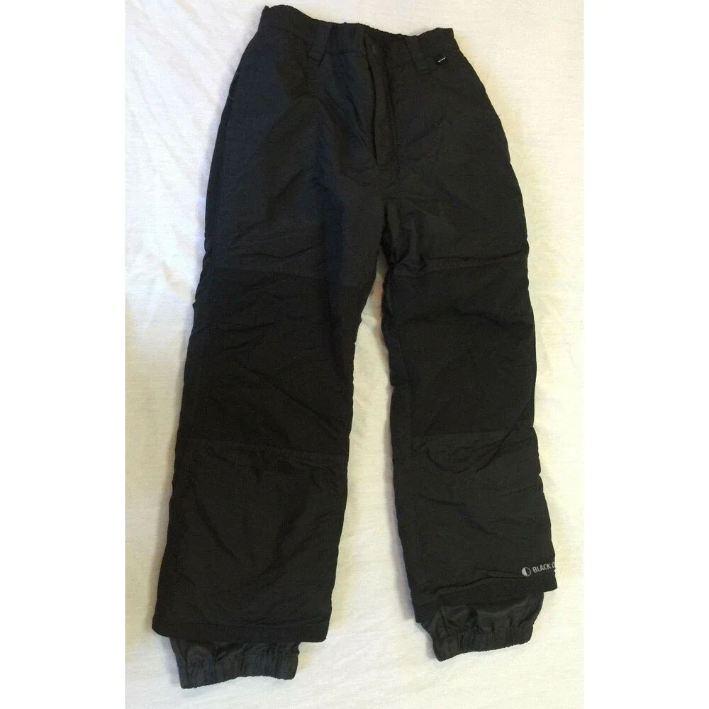 BLACK DOT WATER RESISTANT BOYS GIRLS NYLON SNOW SKI PANTS SIZE YOUTH M